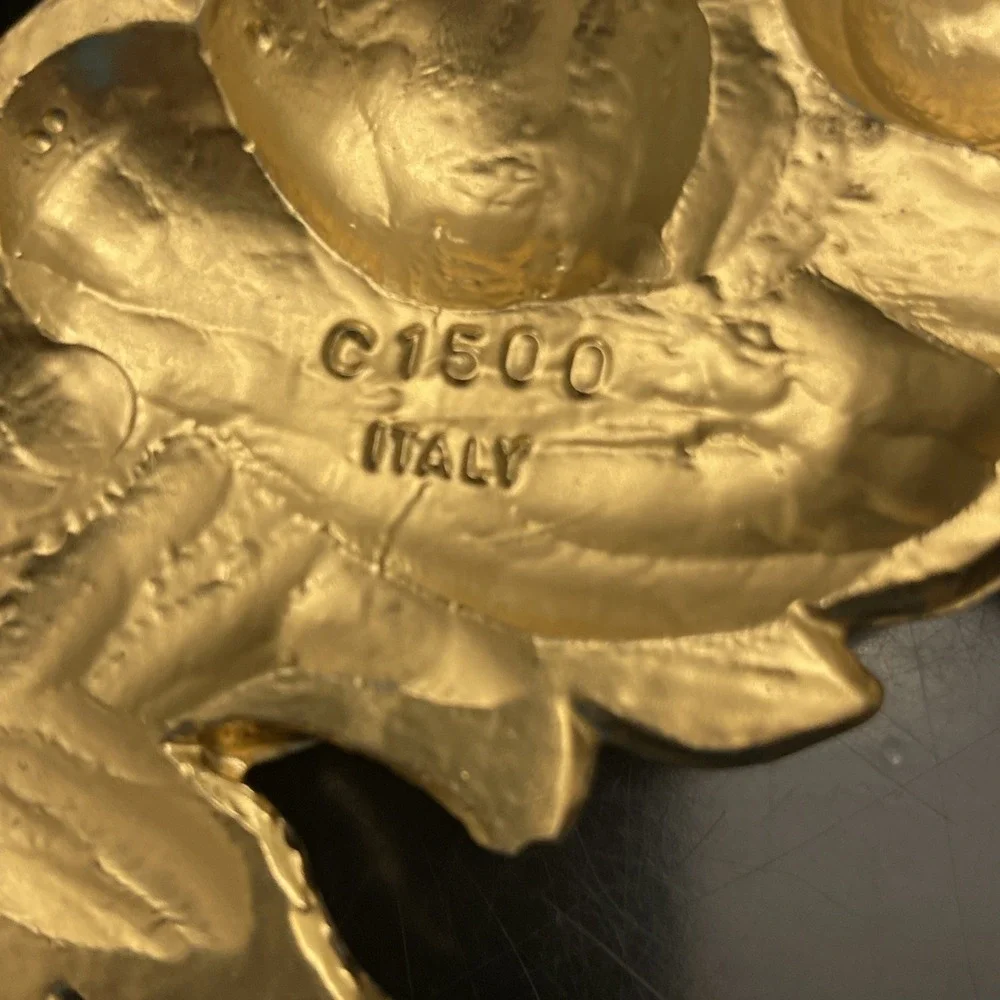 Gold‎ Gilt Baroque Fruit Floral Swag Italy Wall Hanging